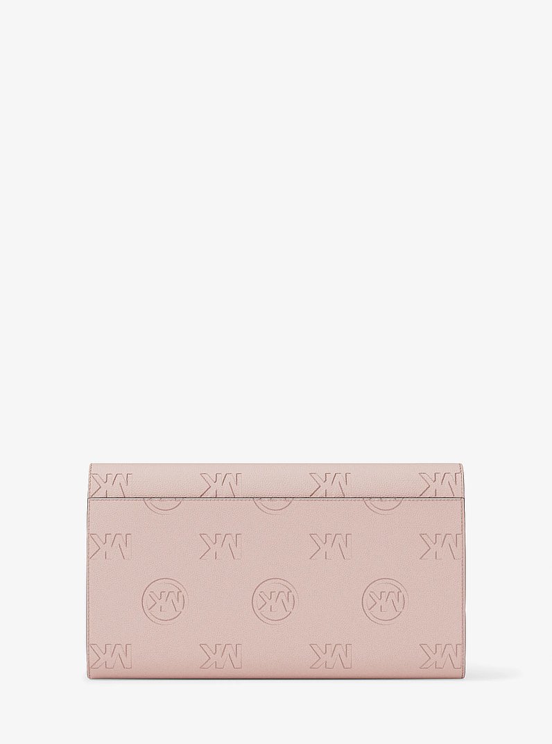 Carson Large Logo Debossed Wallet in POWDER BLUSH | Michael Kors