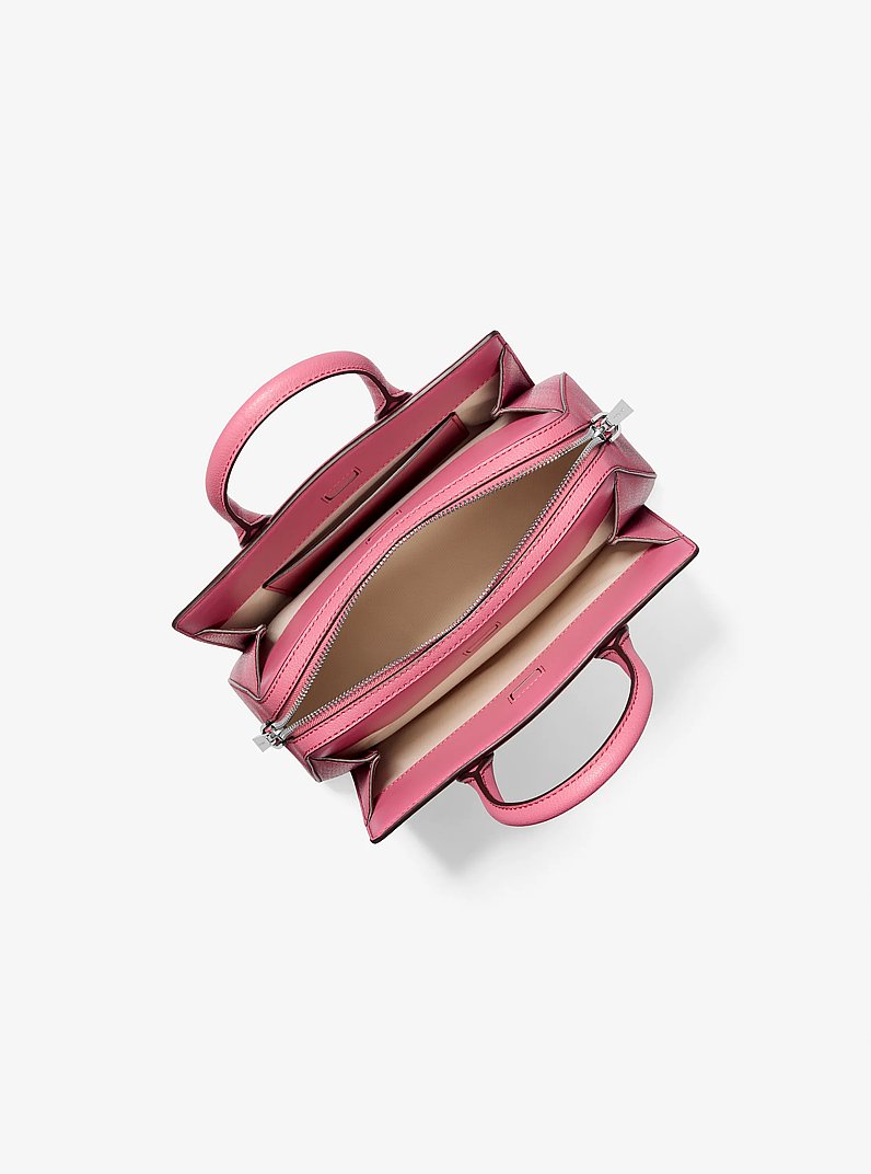 Laila Small Studded Leather Satchel in ROSEWOOD | Michael Kors