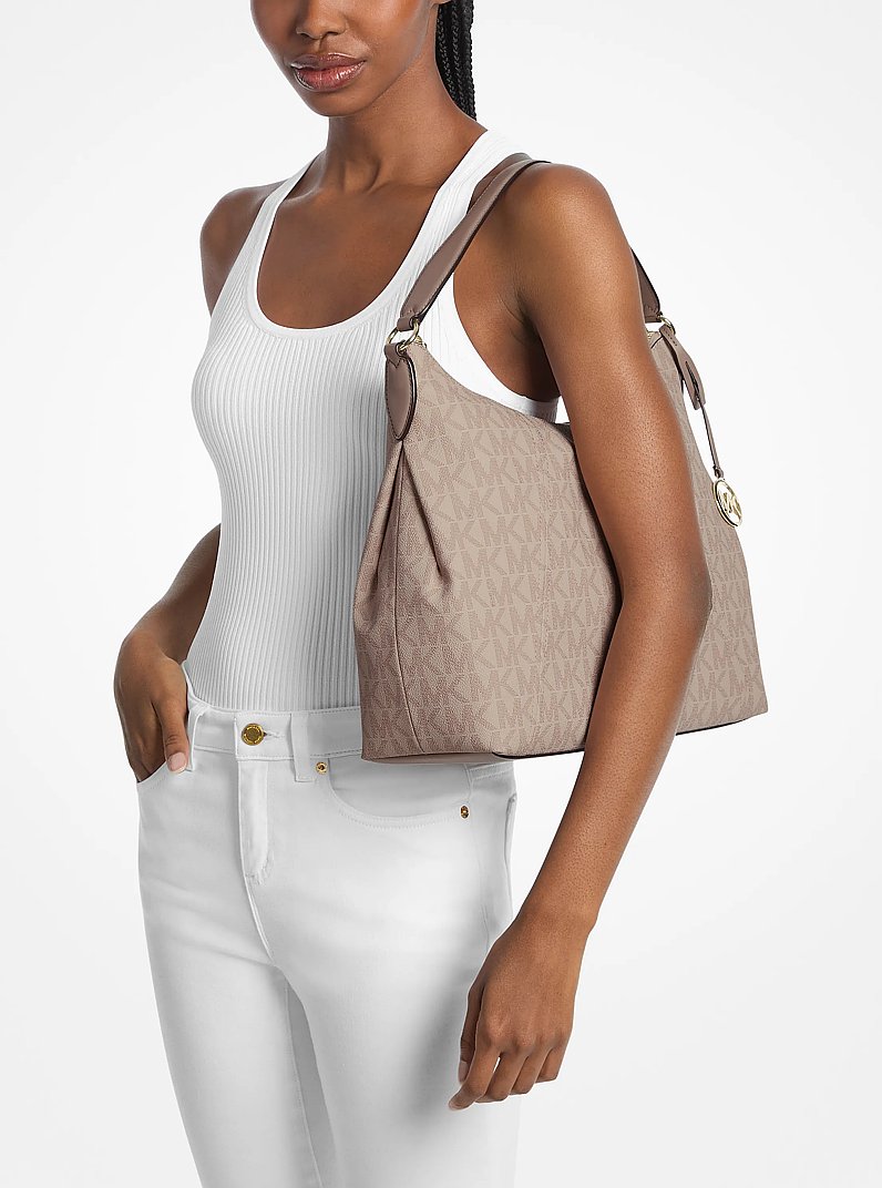 Sienna Large Signature Logo Convertible Shoulder Bag in BALLET | Michael Kors