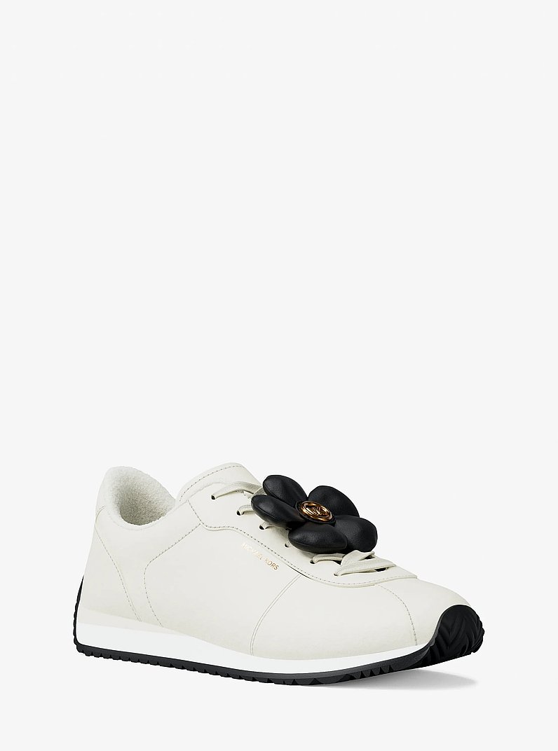 Rhodes Floral Embellished Trainer in EGGSHELL | Michael Kors