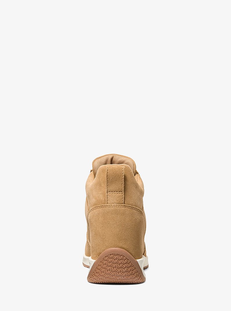 Espadrilles Nikko S2 en su&egrave;de &agrave; talon compens&eacute; in KAKI BR&Ucirc;L&Eacute; | Michael Kors
