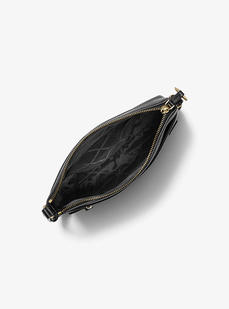 Bandolera Jet Set grande de cuero de grano in NEGRO | Michael Kors