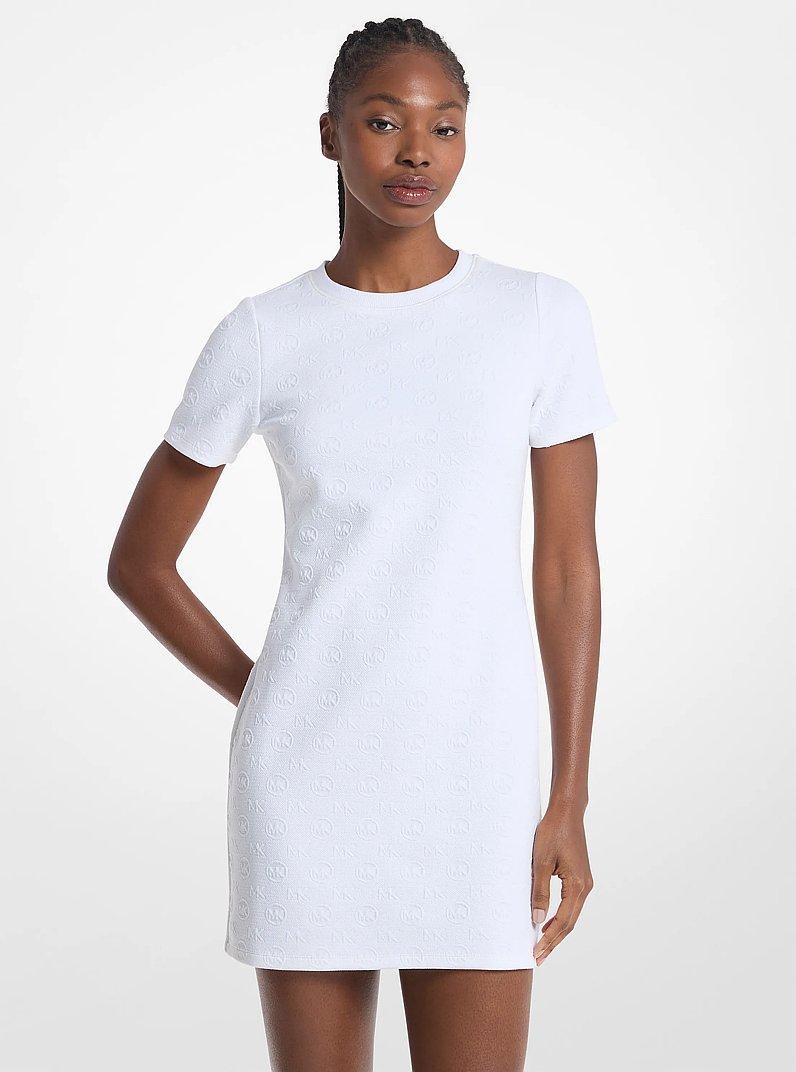 Vestido de jacquard con logotipo in BLANCO | Michael Kors