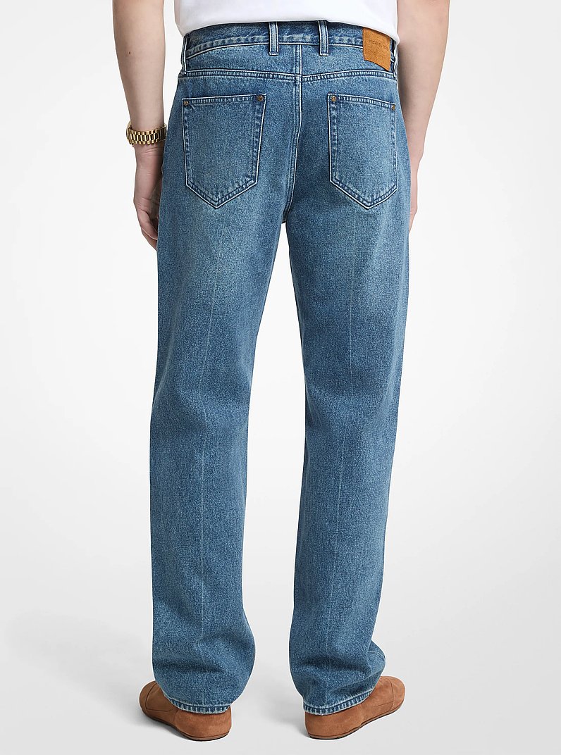 Finn Straight-Leg Denim Jeans in DUSK BLUE WASH | Michael Kors