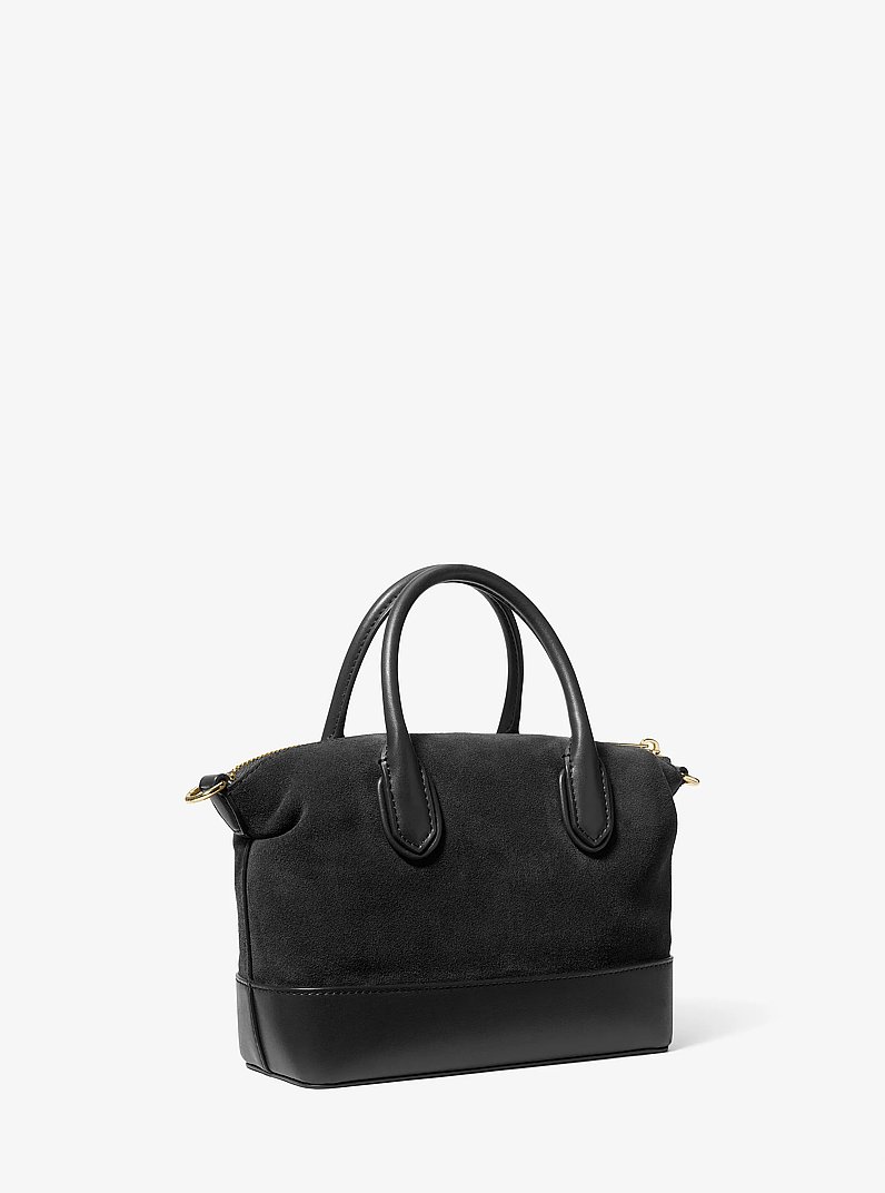 Wandelbare Umh&auml;ngetasche Hyde Small aus Wildleder in SCHWARZ | Michael Kors