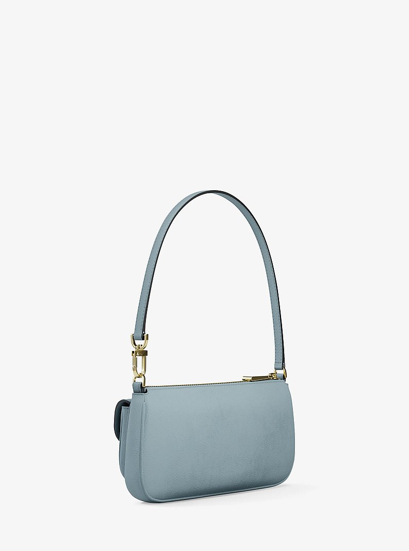 Zoe Small Suede Convertible Pochette in CHAMBRAY | Michael Kors