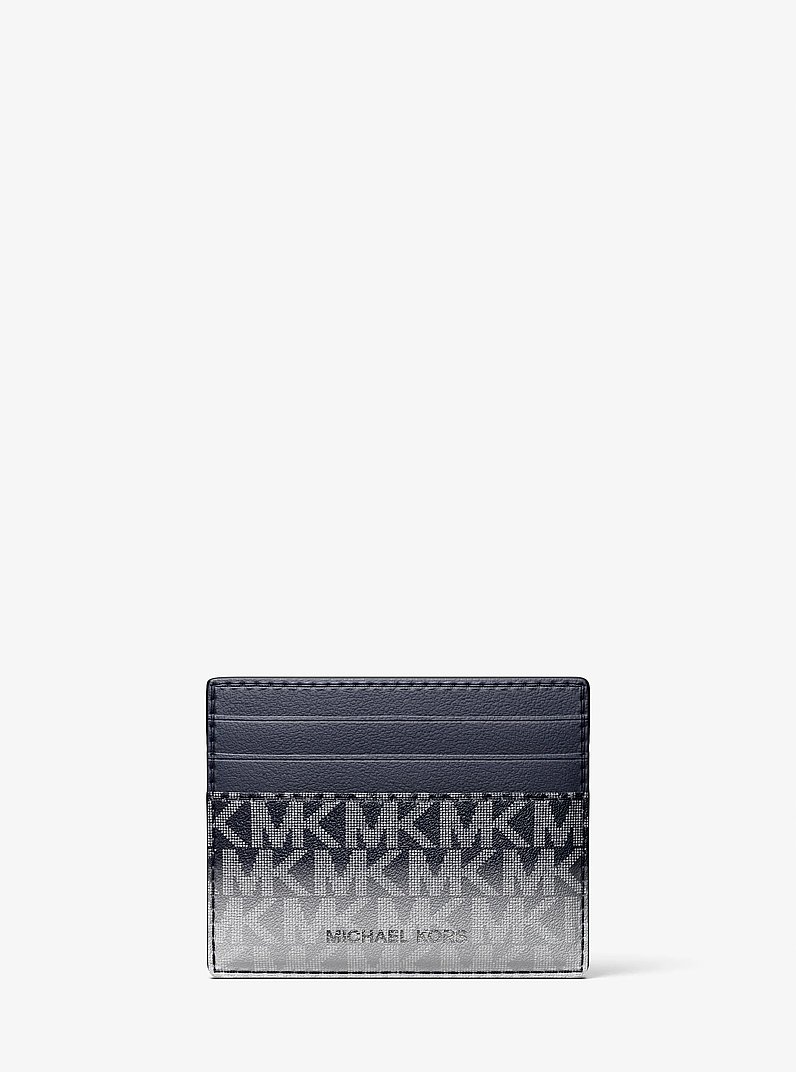 Cooper Ombr&eacute; Logo Tall Card Case in NAVY | Michael Kors