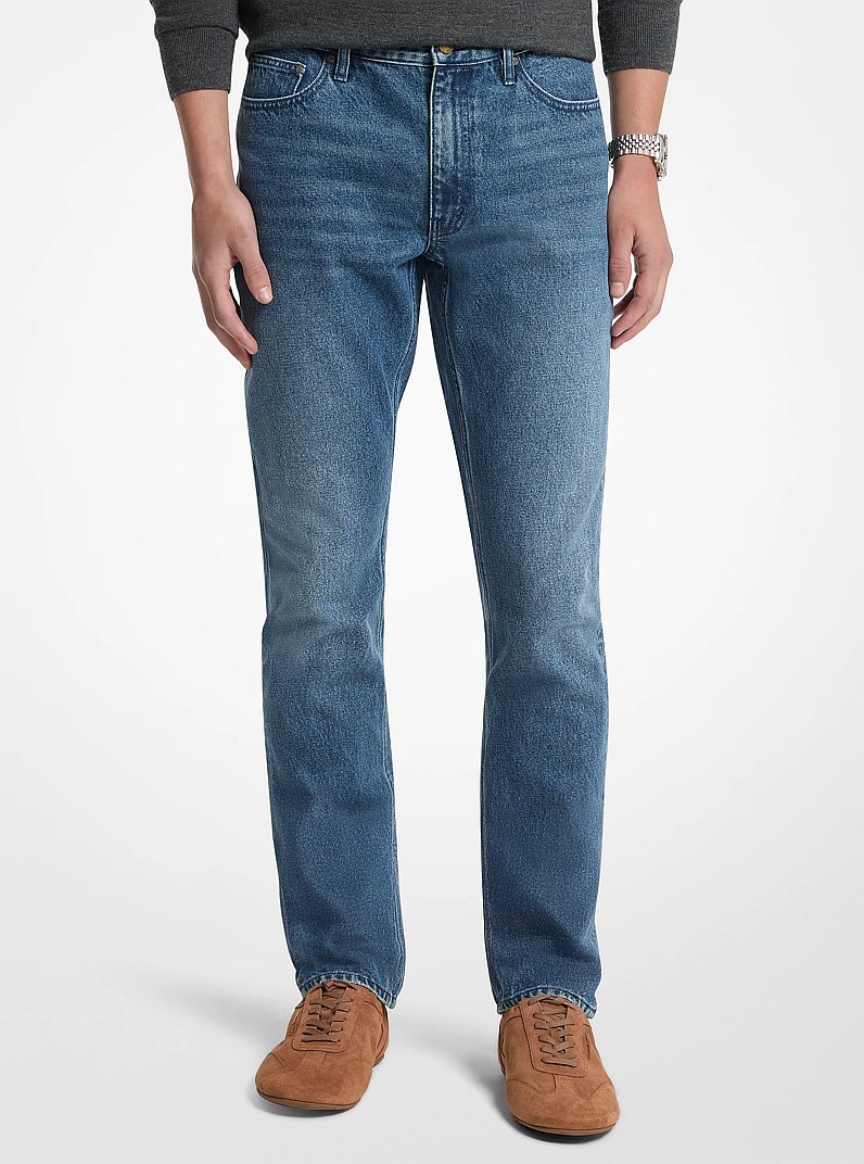 Parker Slim-Fit Denim Jeans in DUSK BLUE WASH | Michael Kors