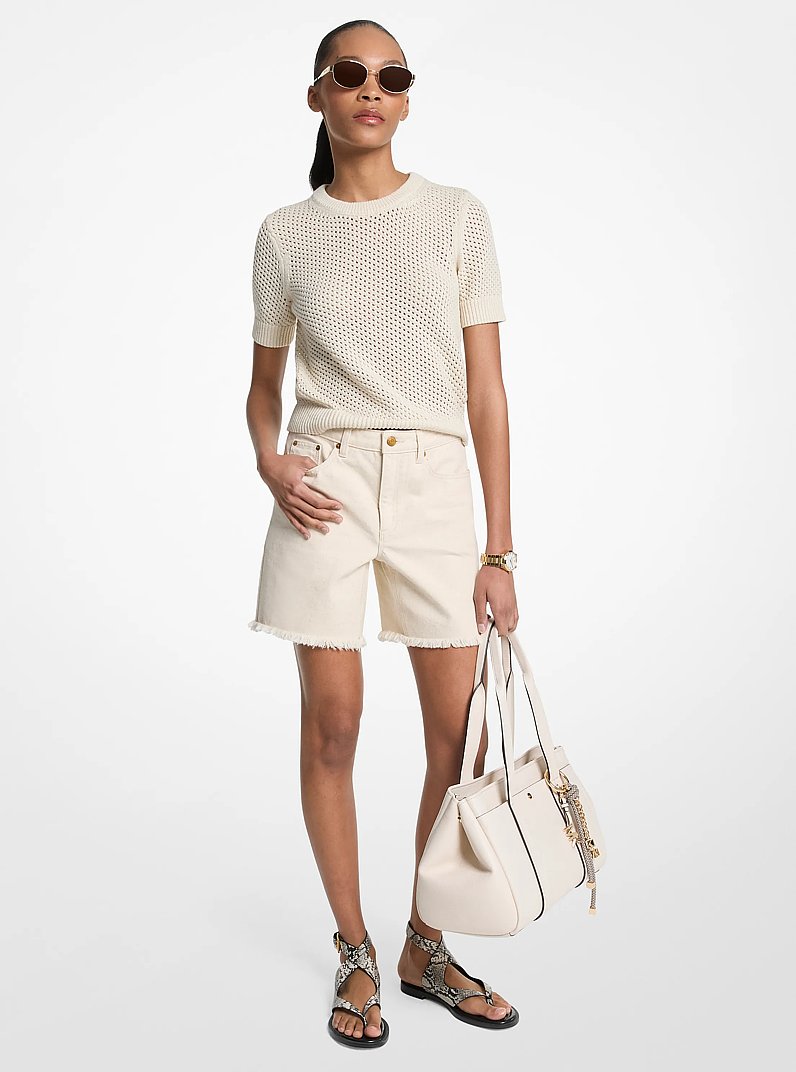 Pantal&oacute;n corto de denim estilo boyfriend in [3467] | Michael Kors