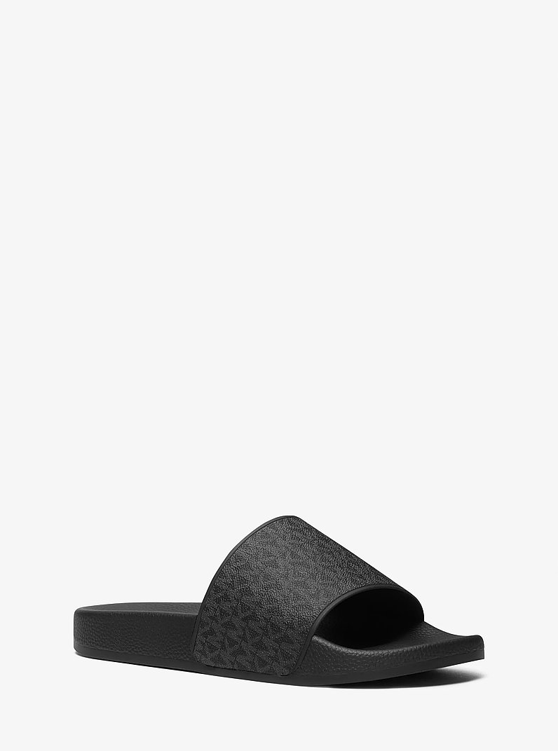 Sandale &agrave; enfiler Dawson &agrave; logo Signature in NOIR | Michael Kors