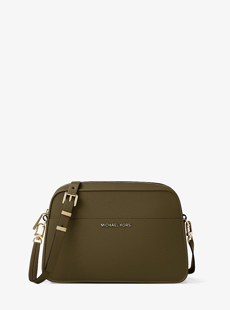 Jet Set Small Leather Camera Crossbody Bag
