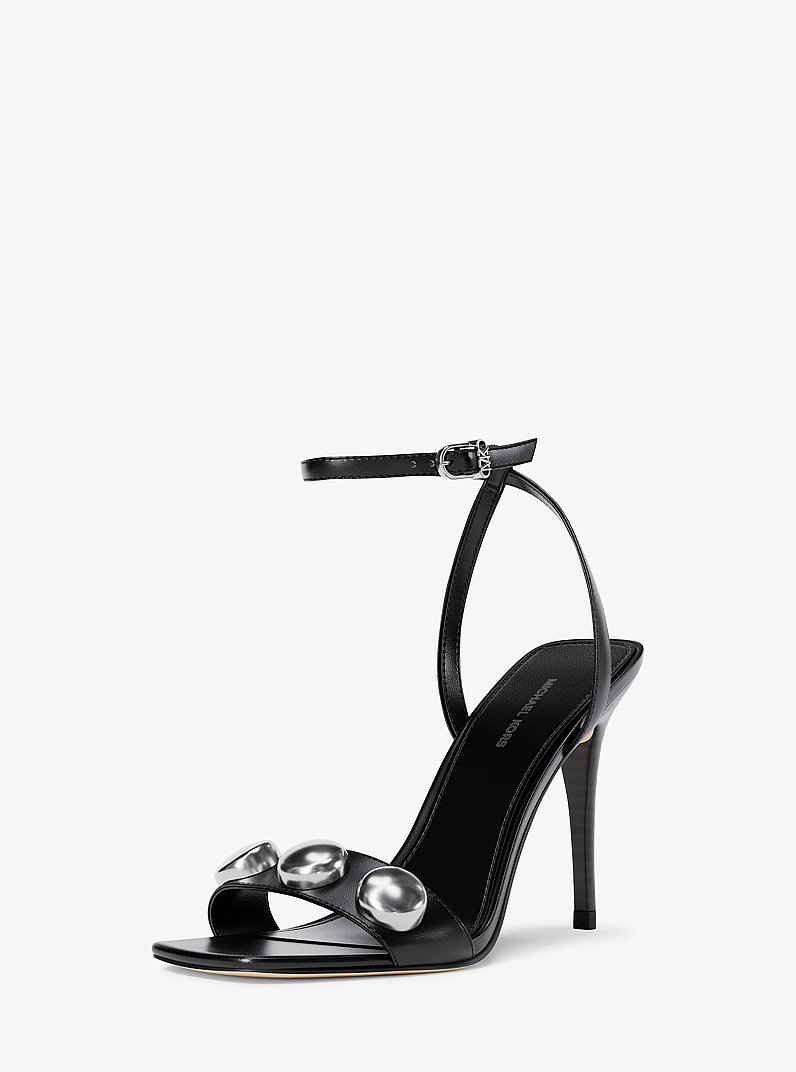 Sandale Liana aus Leder mit Nieten in SCHWARZ | Michael Kors