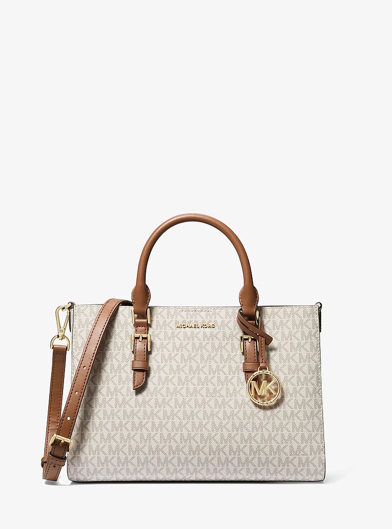 Sac &agrave; main 2-en-1 Sally de taille moyenne &agrave; logo in VANILLE/NOISETTE | Michael Kors