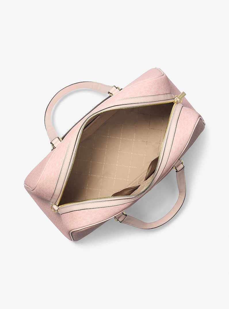 Bolso de viaje Jet Set Travel extragrande con logotipo exclusivo in POLVO ROS&Aacute;CEO CLARO | Michael Kors