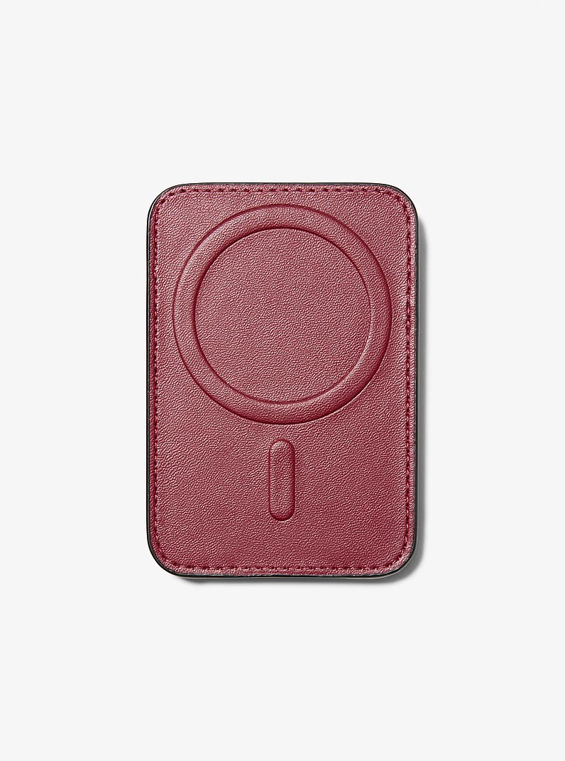 Hudson Signature Logo MagSafe Wallet in DEEP RED | Michael Kors