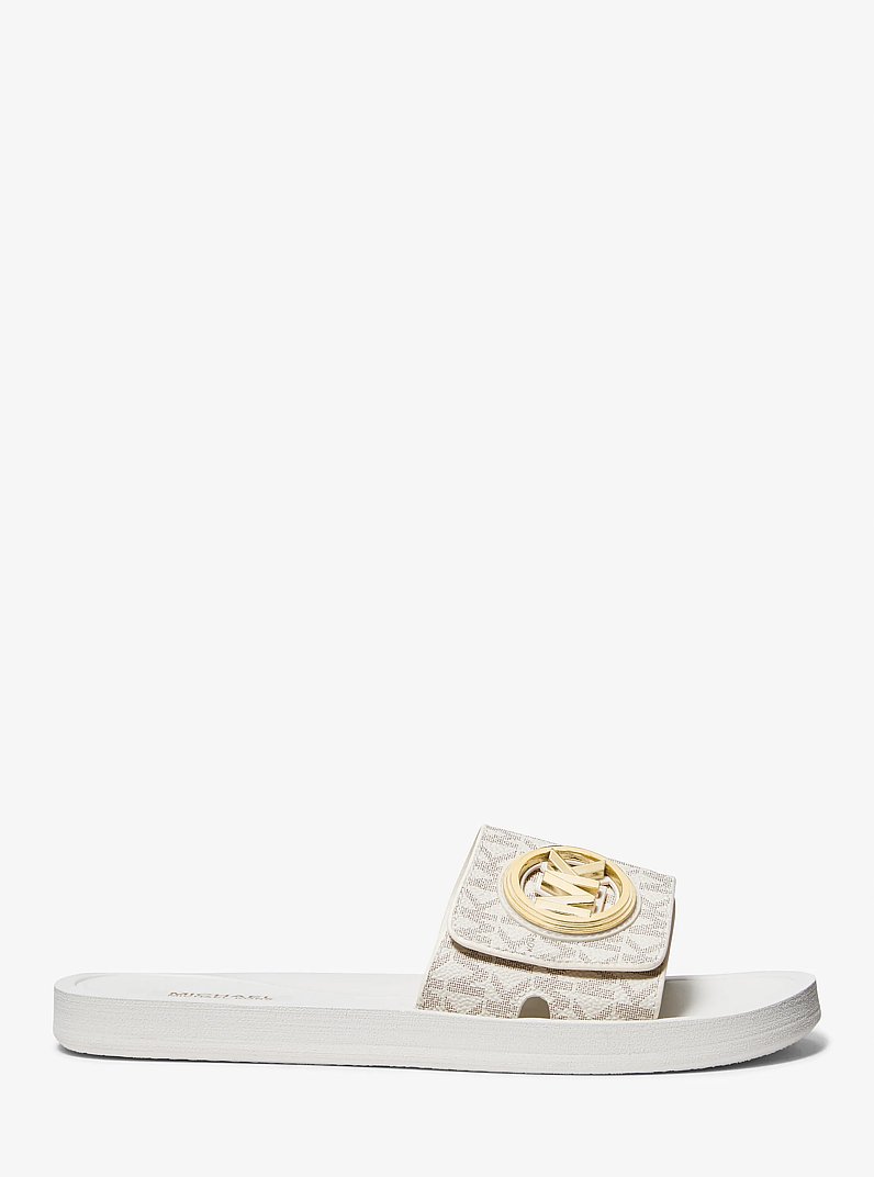 Chancla con logotipo exclusivo in VAINILLA | Michael Kors