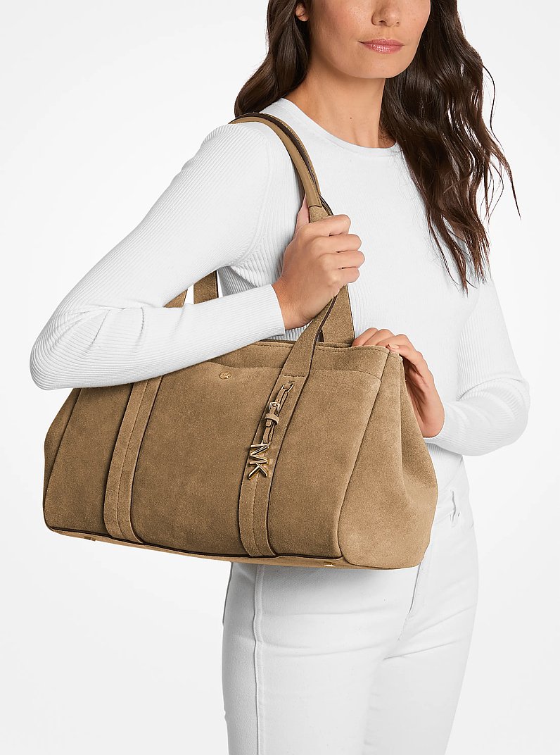 Borsa tote grande in pelle scamosciata Romee in CRETA | Michael Kors