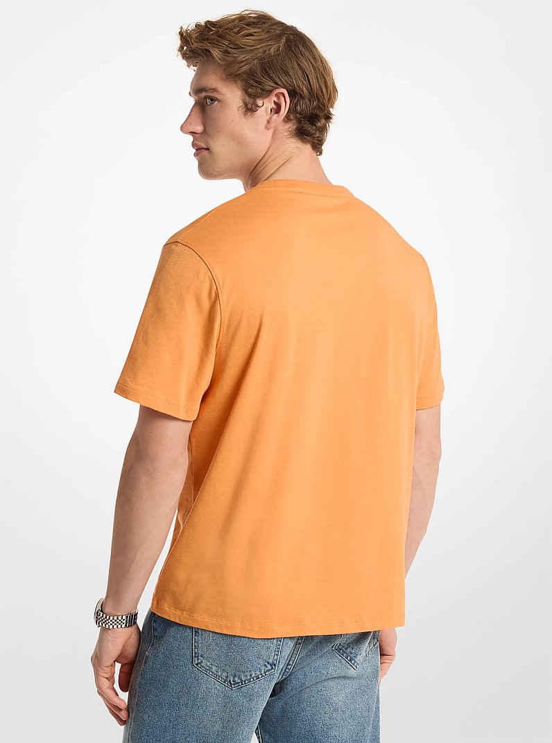 T-shirt en coton &agrave; logo in ORANGE ECLATANT | Michael Kors