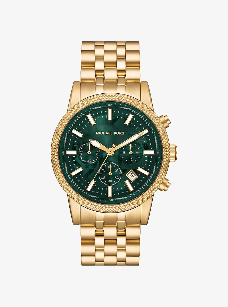 Oversized Hutton Gold-Tone Watch in GOLD | Michael Kors