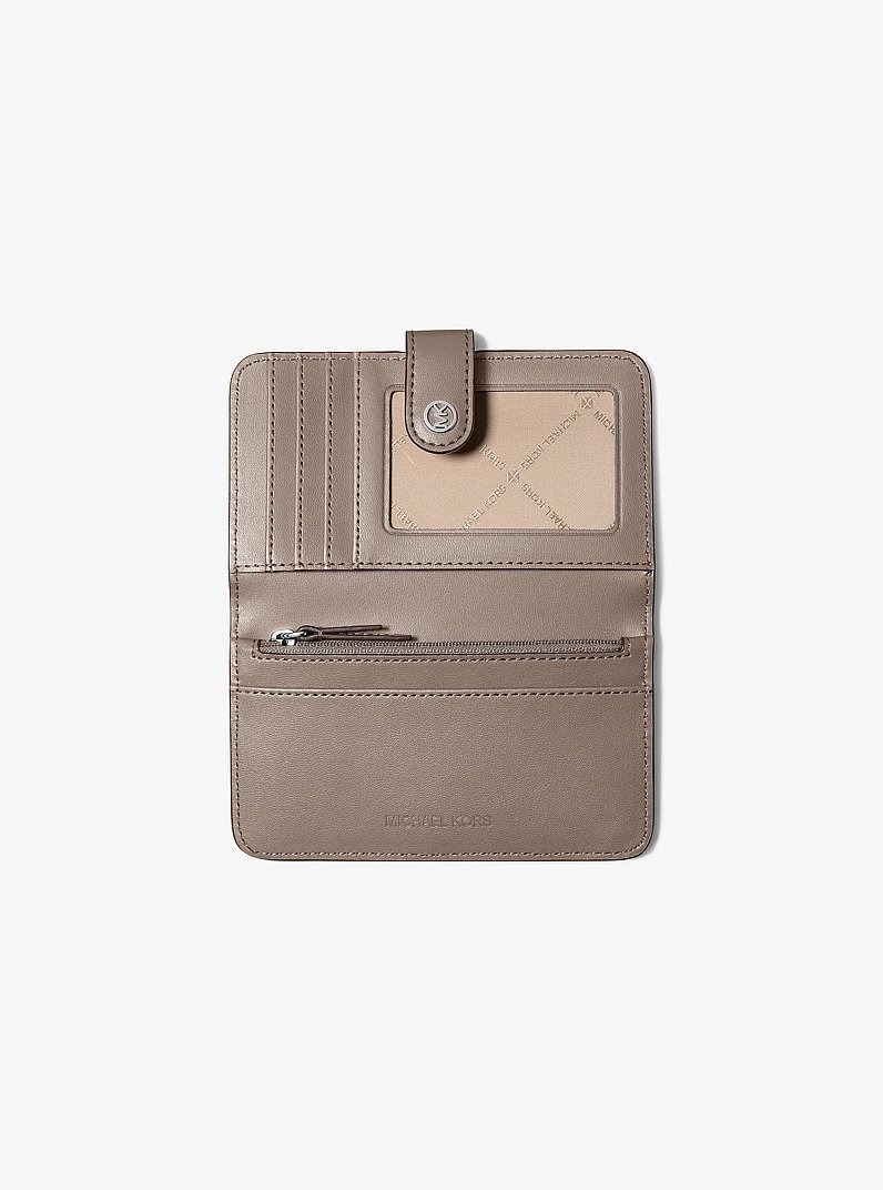 Jet Set Travel Medium Pebbled Leather Wallet in CHAMPIGNON | Michael Kors