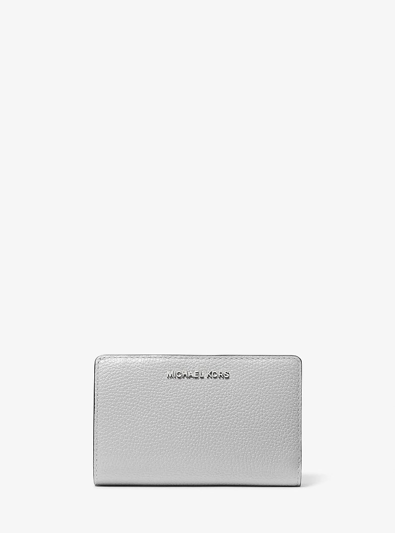 Brieftasche Empire Medium aus gekrispeltem Leder in ALUMINIUM | Michael Kors