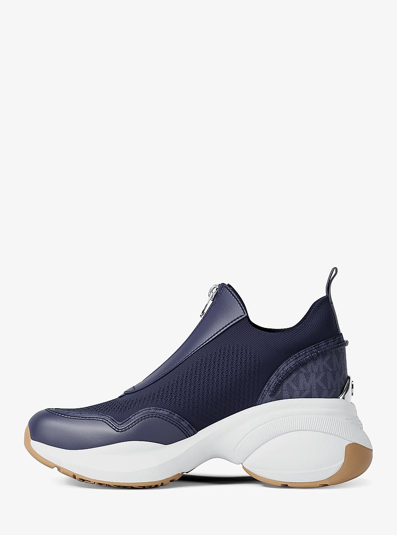 Zuma Leather Trainer in DRESS BLUES | Michael Kors