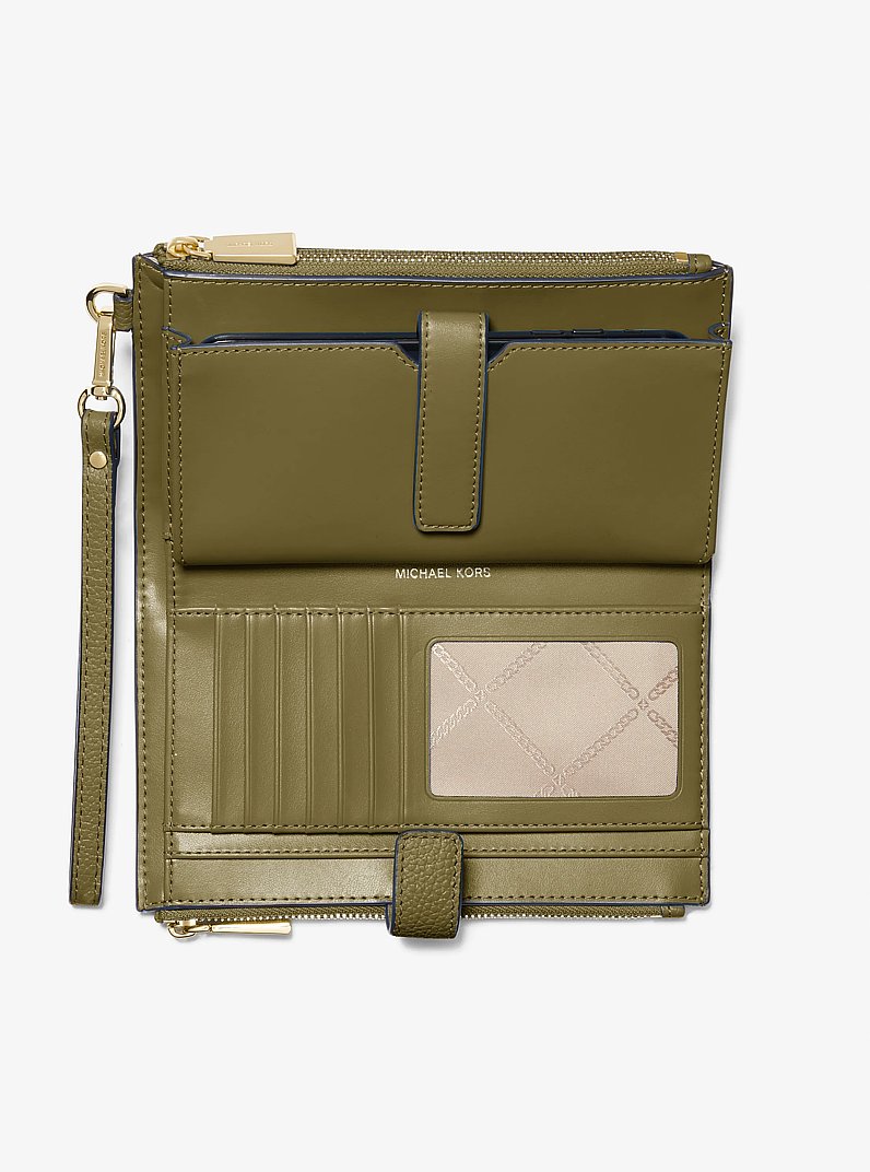 Adele Leather Smartphone Wallet in SAFARI GREEN | Michael Kors