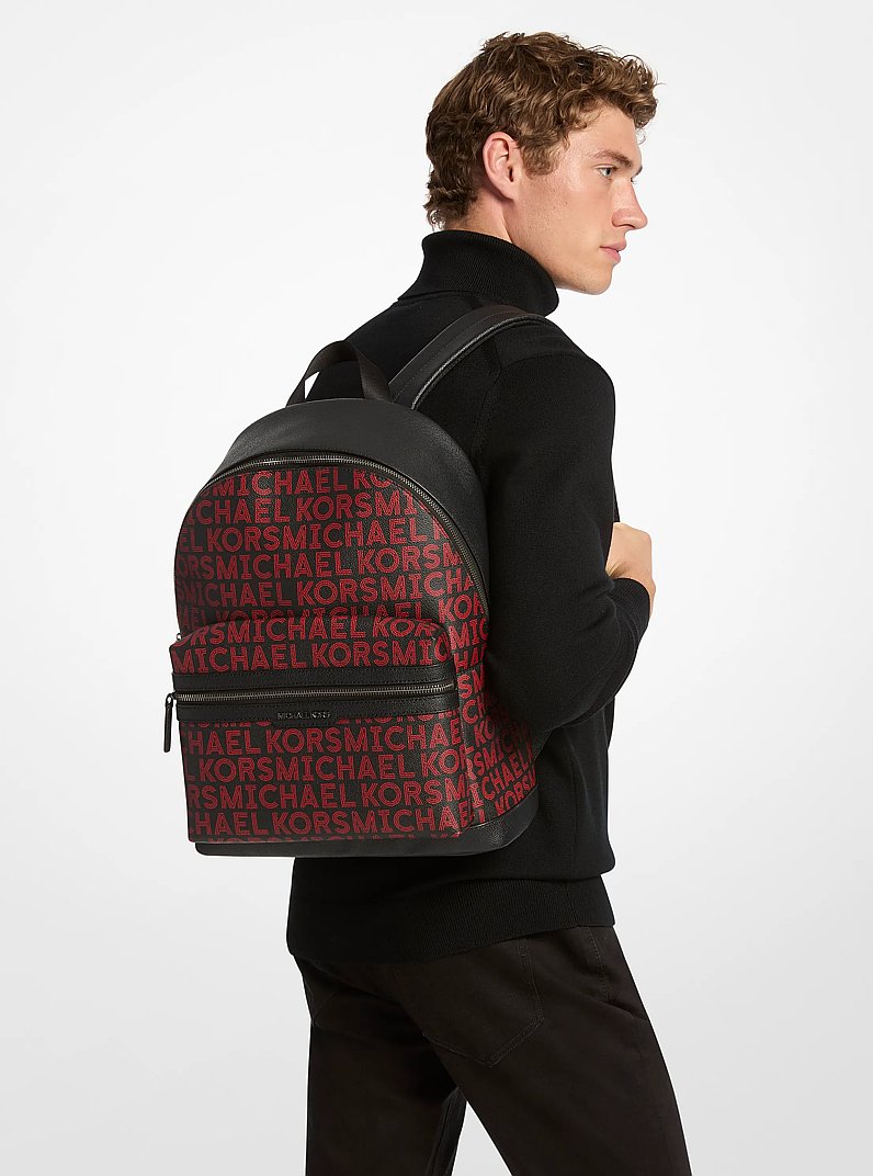 Sac &agrave; dos Cooper de taille moyenne &agrave; logo graphique in ROUGE VIF | Michael Kors