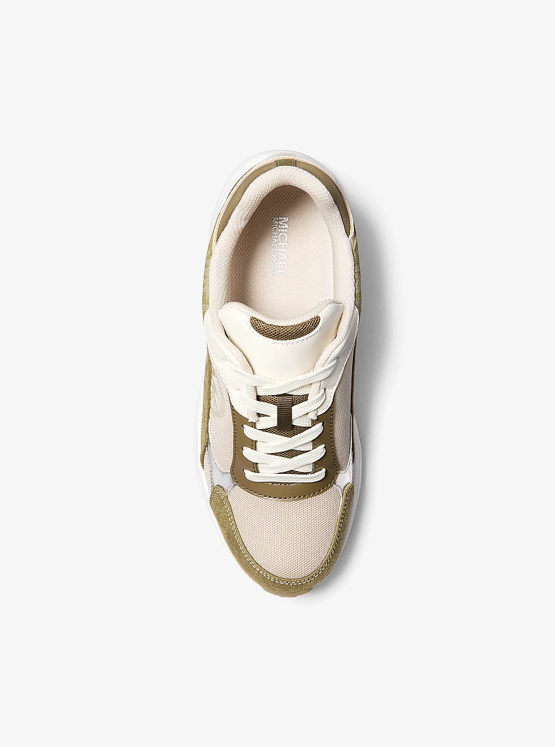 Samira Mixed-Media Trainer in LODEN MULTI | Michael Kors