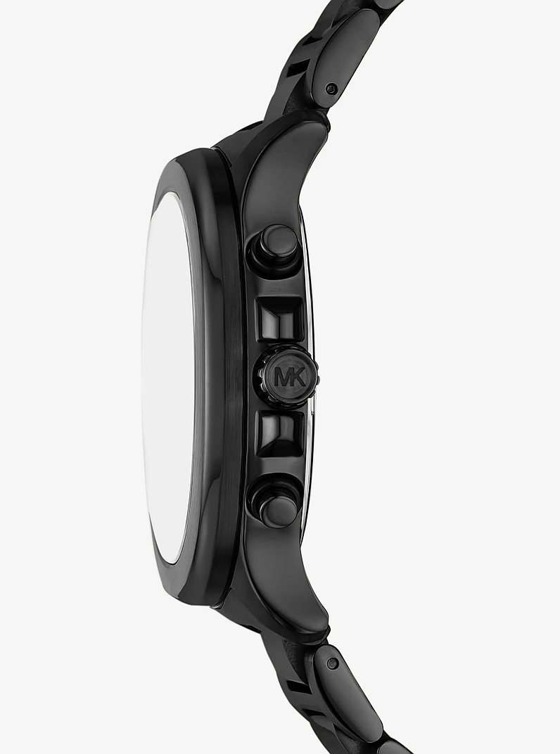 Oversized Sage Black-Tone Watch in BLACK | Michael Kors