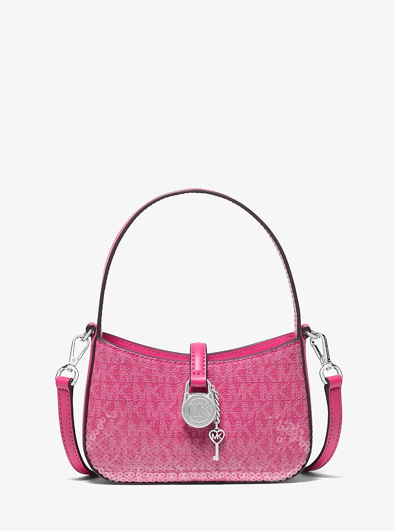 Lyra Extra-Small Signature Logo Crossbody Bag in DRAGONFRUIT | Michael Kors