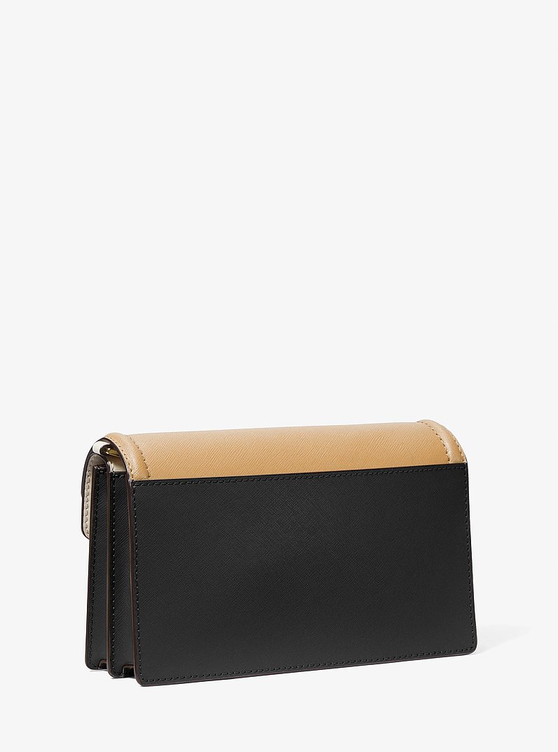Jet Set Large Color-Block Saffiano Leather Envelope Crossbody Bag