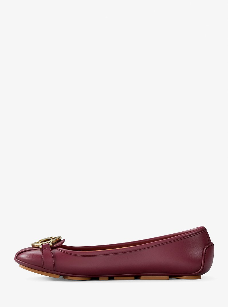 Fulton Leather Moccasin  in MAROON | Michael Kors