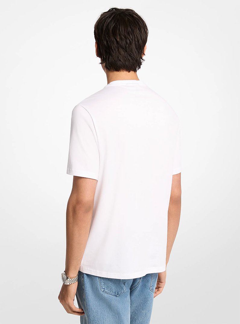 Graphic Logo Cotton T-Shirt in WHITE | Michael Kors