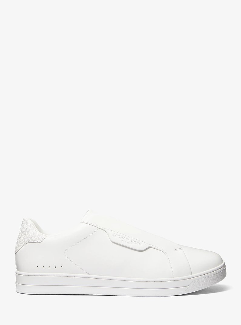 Espadrille &agrave; enfiler Keating en cuir in BLANC &Eacute;CLATANT | Michael Kors