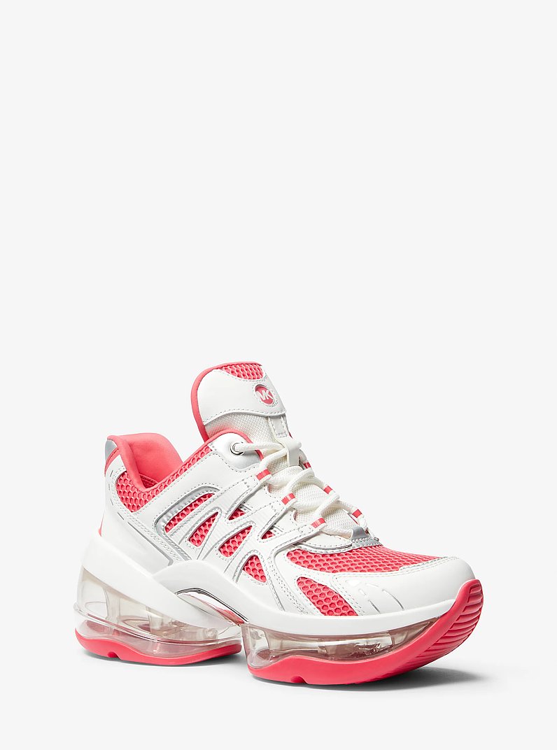 Olympia Sport Extreme Leather and Mesh Trainer in GERANIUM MULTI | Michael Kors