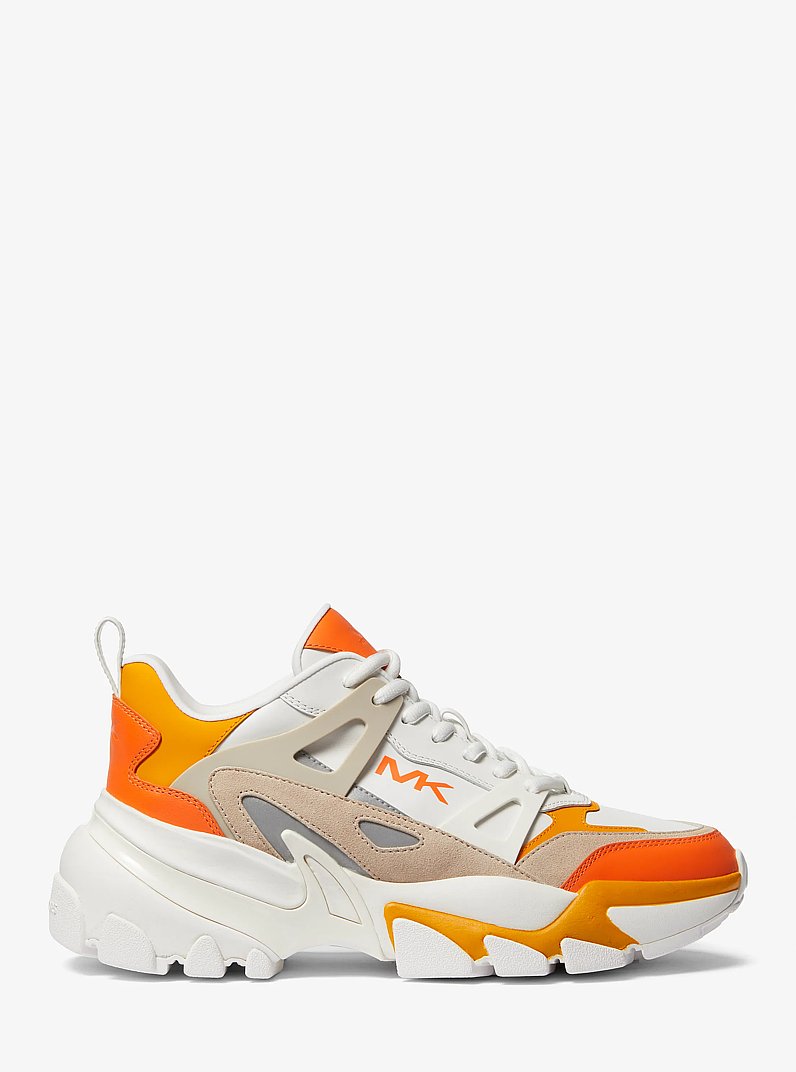 Basket Nick en cuir et daim