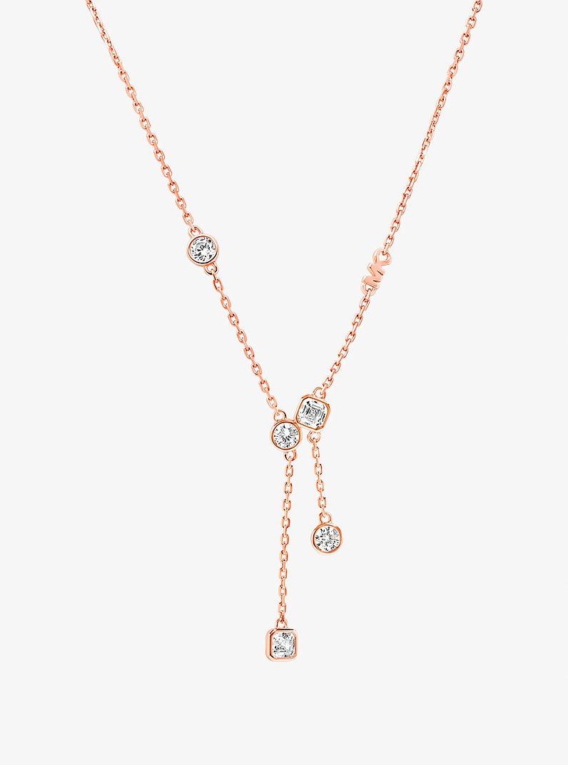Collar con bisel de plata esterlina chapado en metales preciosos in DORADO ROSA | Michael Kors