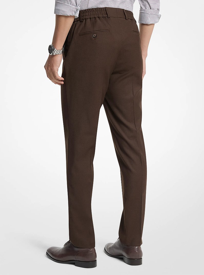 Slim-Fit Wool Blend Pants in MARR&Oacute;N | Michael Kors