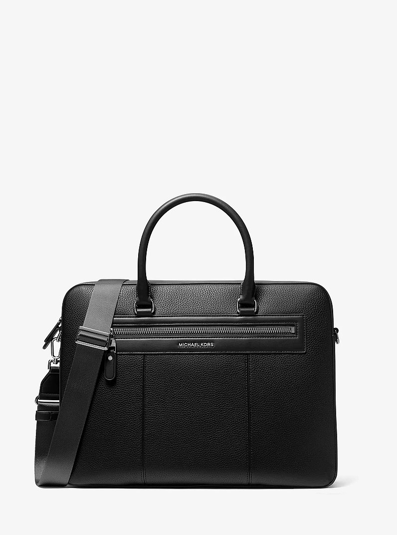 Malet&iacute;n Jet Set de piel granulada in NEGRO | Michael Kors