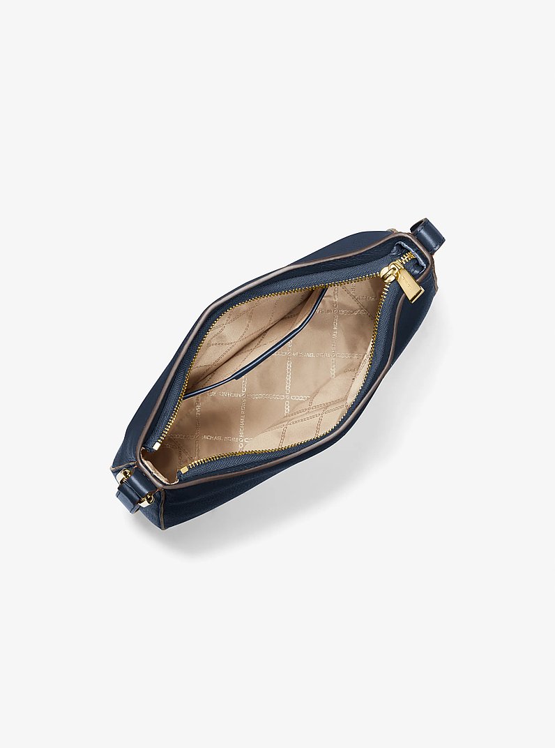 Kensington Large Pebbled Leather Crossbody Bag in NAVY | Michael Kors