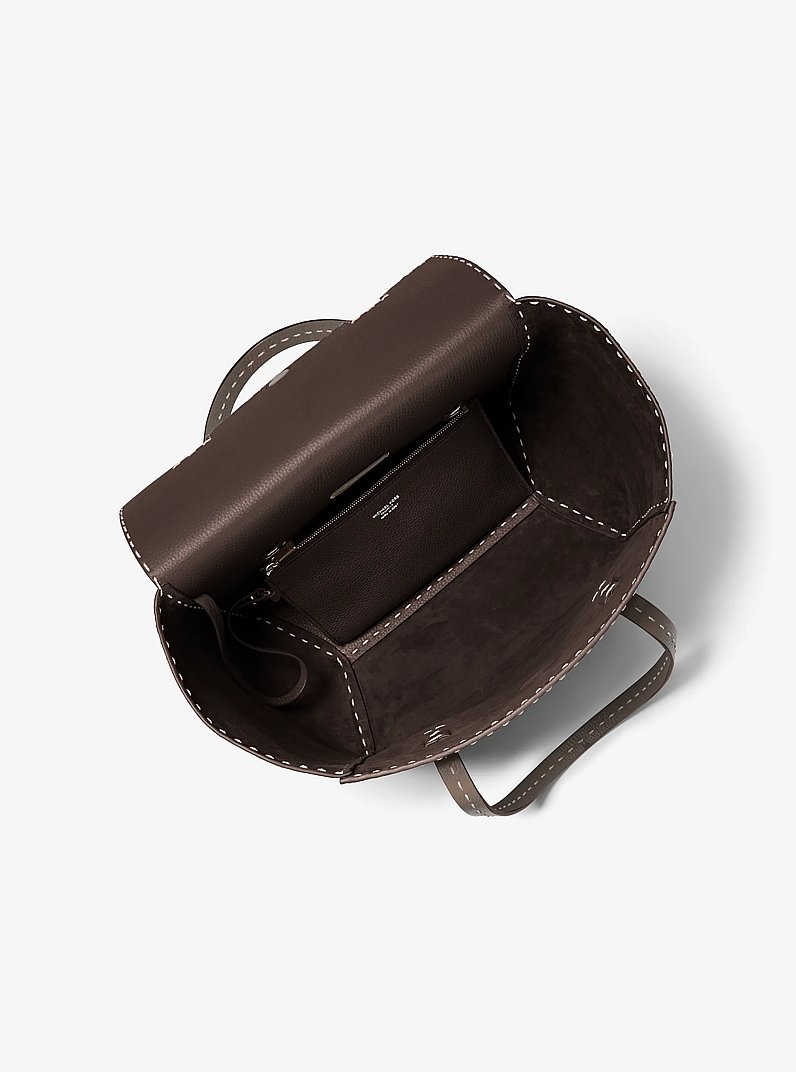 Bolso satchel Sophia de cuero granulado cosido a mano in CHOCOLATE | Michael Kors