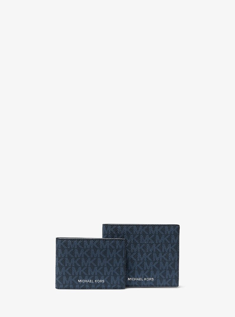 Cooper Logo Billfold Wallet With Passcase in ADML/PL BLUE | Michael Kors
