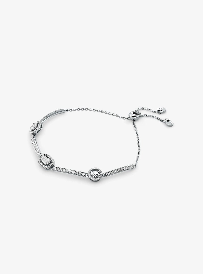 Bracelet en argent sterling &agrave; placage en m&eacute;tal pr&eacute;cieux &agrave; pav&eacute; in ARGENT | Michael Kors