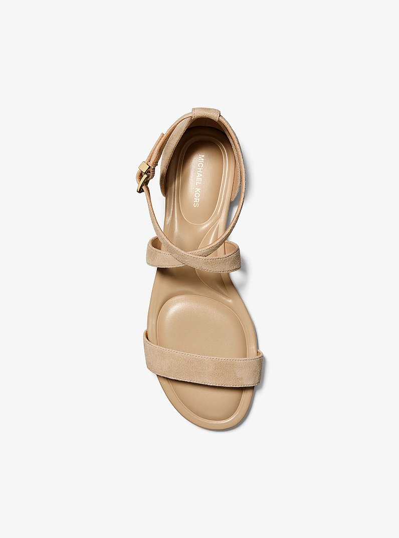 Alexa Flex Suede Sandal in KHAKI | Michael Kors