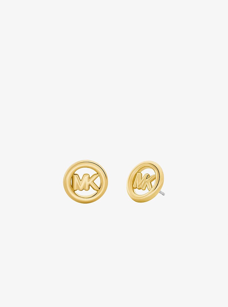 Small Logo Charm Stud Earrings in GOLD | Michael Kors