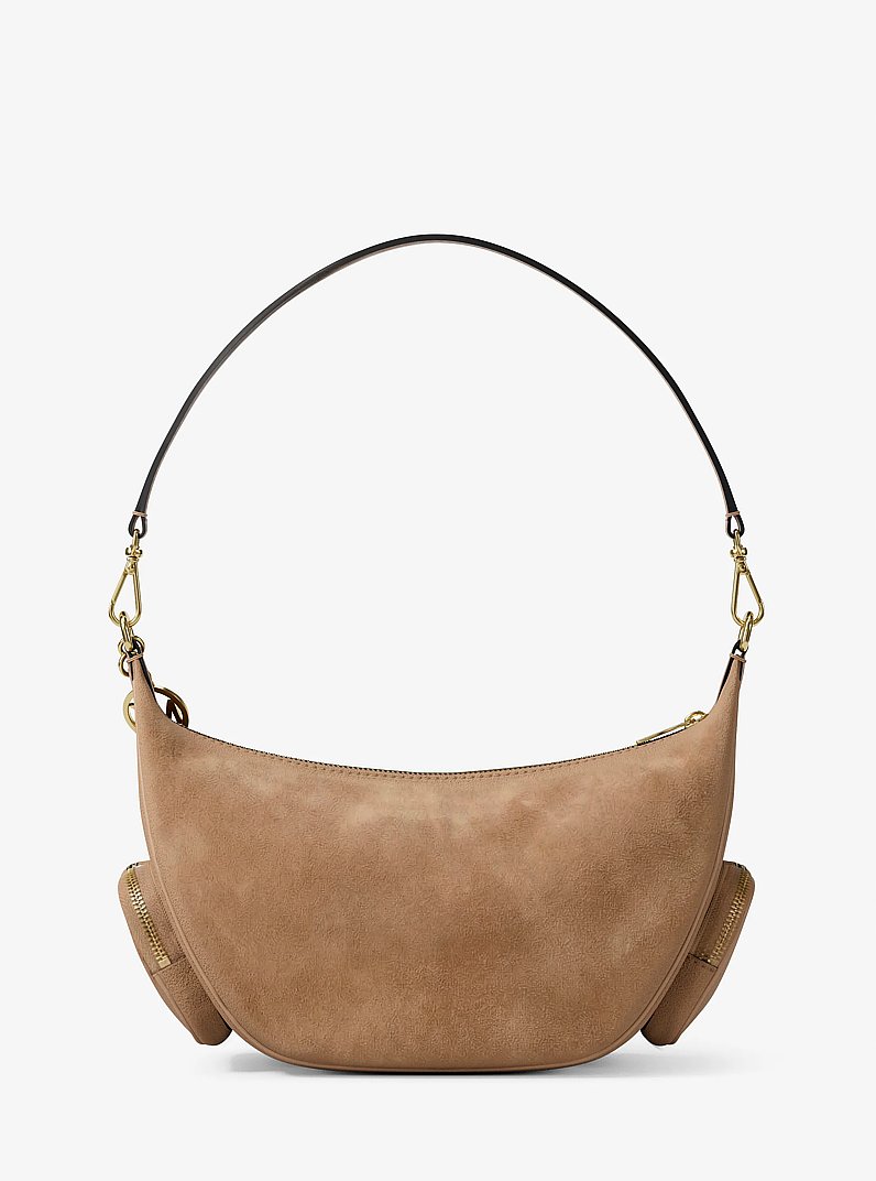 Sac &agrave; &eacute;paule convertible Merritt de taille moyenne en su&egrave;de in POIL DE CHAMEAU | Michael Kors