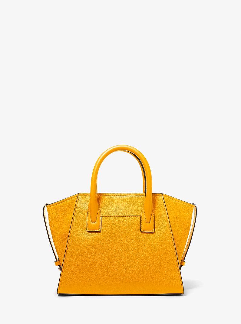 Avril Small Leather Top-Zip Satchel