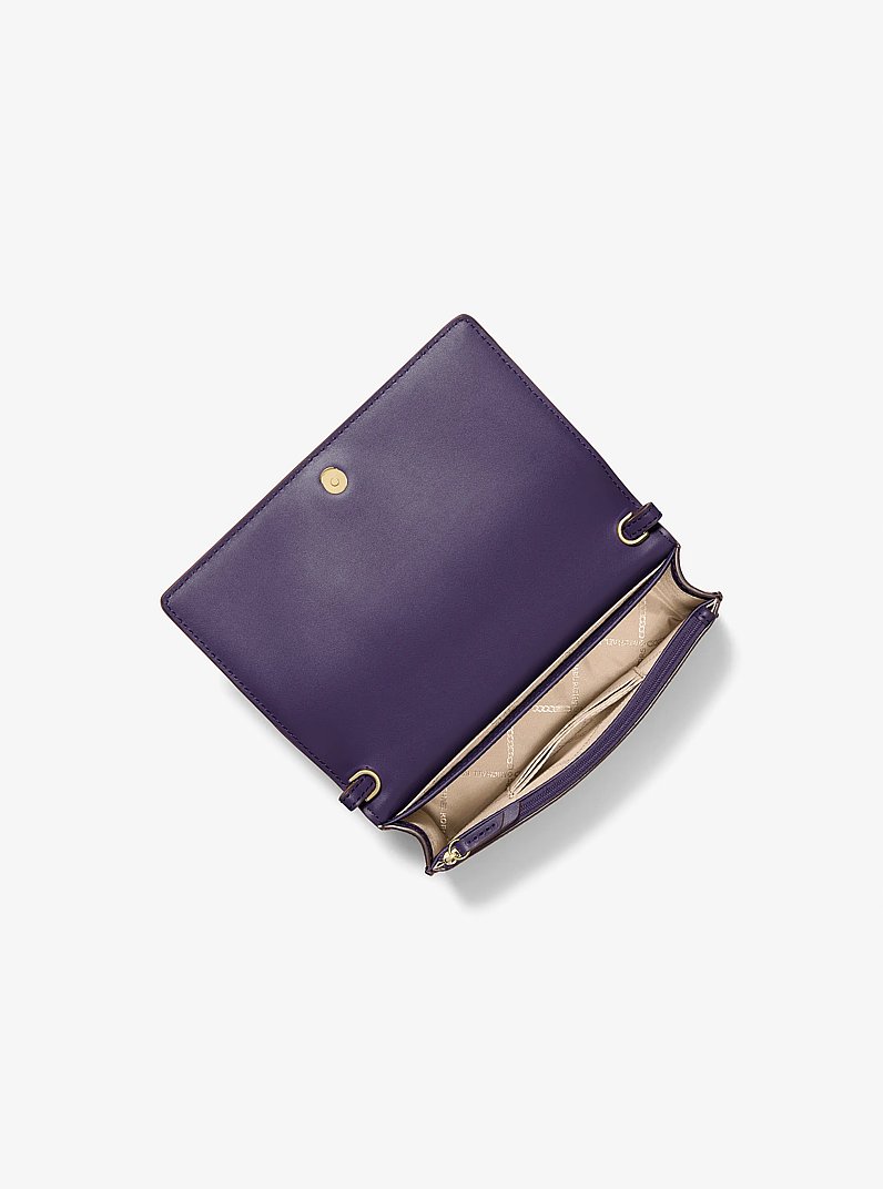 Jet Set Medium Pebbled Leather Crossbody Bag in IRIS | Michael Kors