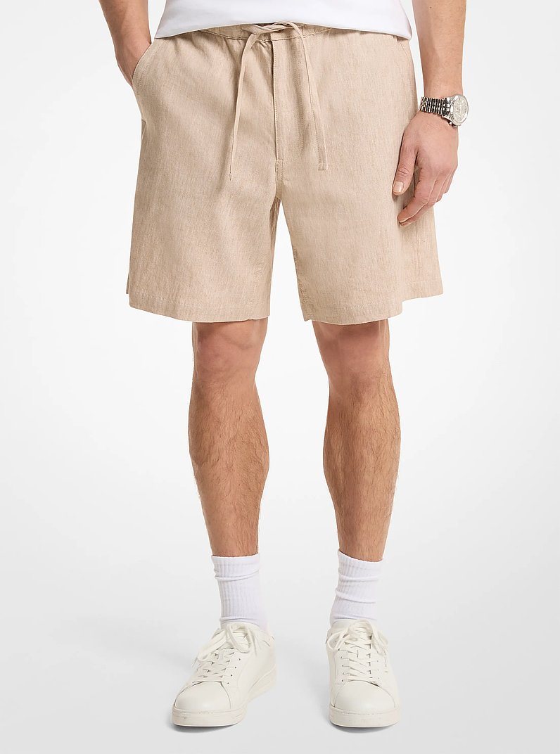 Shorts aus Leinenmischung in KHAKI | Michael Kors